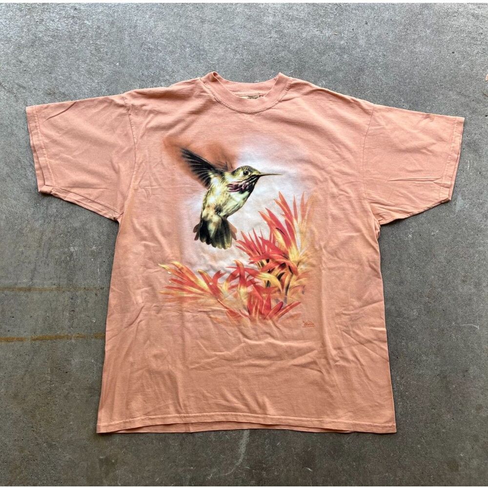 Vintage Hummingbird T-Shirt Made in USA The Mountain Cotton XL